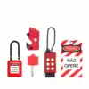 Kit de bloqueio KBD para disjuntores motor DIN, NEMA e caixa moldada com dispositivo universal, cadeado, garra e etiqueta