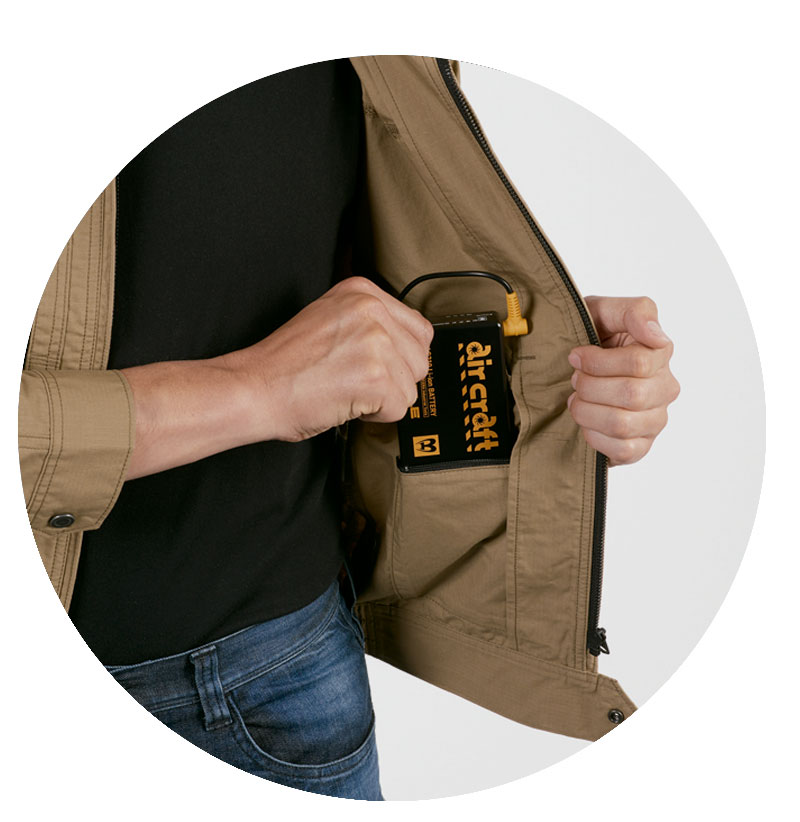 Bolso interno para a bateria da jaqueta ventilada AIRCRAFT
